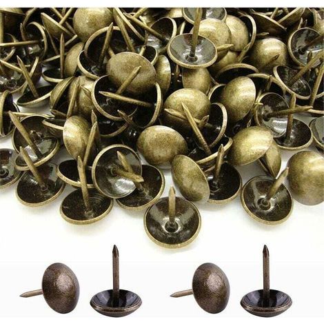 Clous tapissier décoratifs rétro bronze 17 x 11 mm – Lot de 500 pièces en métal durable pour canapés, fauteuils et lits vintage (1/5)