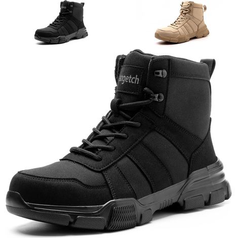 Chaussures de Sécurité Homme Femme Montante Légère Bottines de Sécurité Embout Acier Protection Bottines de Travail (1/5)