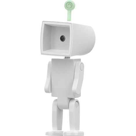 Astronaute Veilleuse Magnétique LED Mini Robot Carré avec Batterie Livre Lampe Bureau Chevet Décor en Bois Lumière Ambiante (1/5)