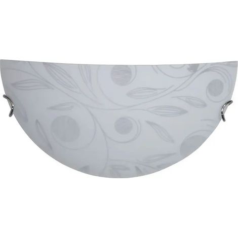 Applique Letizia Ø 30 cm en verre décoré et ganci chromés
