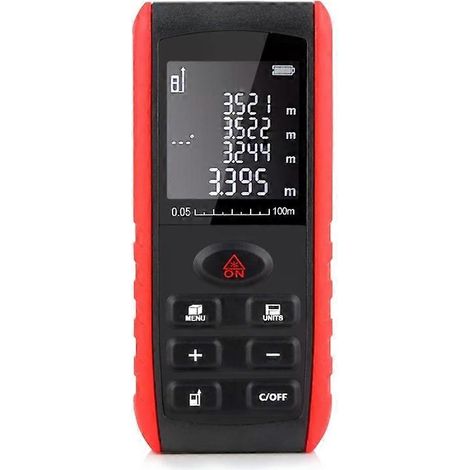 Télémètre laser - Mesureur de distance 100 m, outil portatif numérique - E100 (1/5)