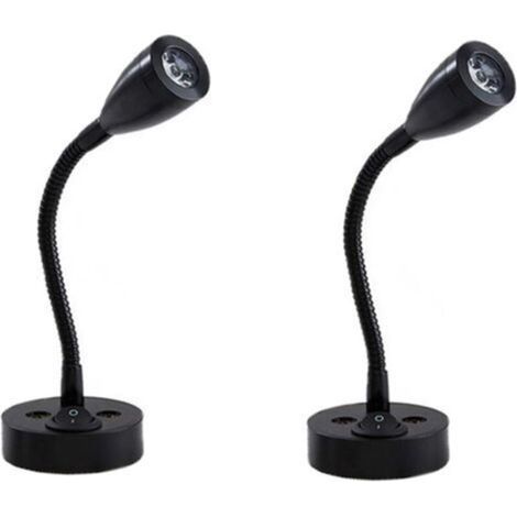 2 Pièces Lampes de Lecture Spot LED 12V Interrupteur réglable Lampe de Chevet Murale lumière intérieure Camping-Car 6000K Blanche pour Camping-Car (1/4)