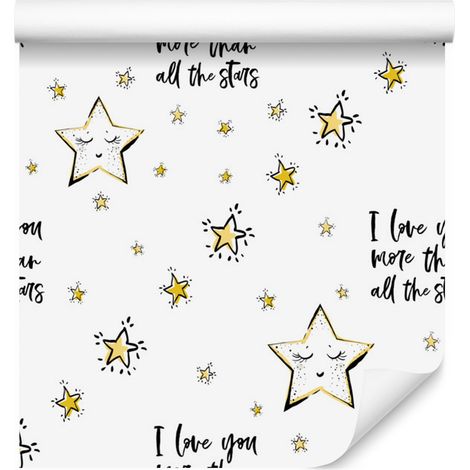 Papel pintado con preciosas estrellas para salón y dormitorio, 50x1000 cm. (1/5)