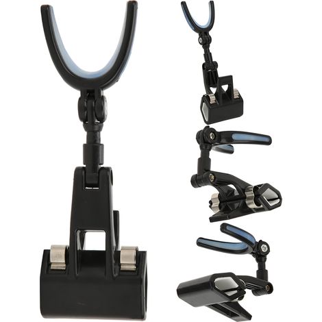 Support de canne à pêche portable en plastique avec tête lumineuse rotative à 360°, support de suspension arrière court (1/5)