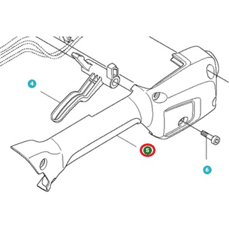 SEMI-IMPUGNATURA DX 577013202 ORIGINALE HUSQVARNA