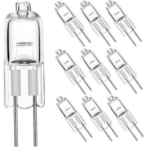 Ampoules halogènes G4 20W 12V à 2 broches, ampoules blanches, lot de 10 pour l'éclairage de la maison et du bureau (1/5)