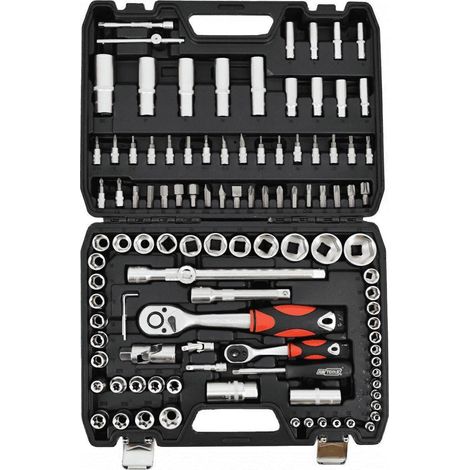 Set di chiavi Awtools Black Line da 108 pezzi 1/2" 1/4" (1/2)