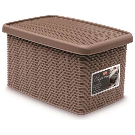 Scatola con coperchio Elegance tortora S