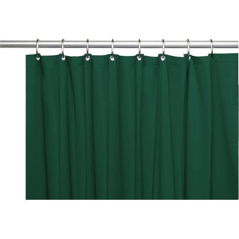 Venise élégant Rideau de Douche en Vinyle Liner avec 12 œillets en métal Vert foncé (1/3)