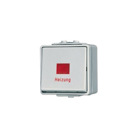 Jung Interrupteur de chauffage, Universel Arrêt-Va-et-vient, 10 AX 250 V , IP 44, WG 600 606 HW