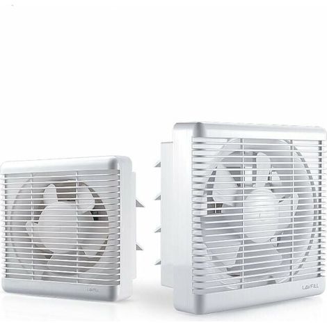 Ventilateur Extracteur - 20 cm - 30 W - Fonction Réversible Entrée/Sortie - Pour Salle De Bain Cuisine Grenier Garage Fenêtre - 1 Pièce