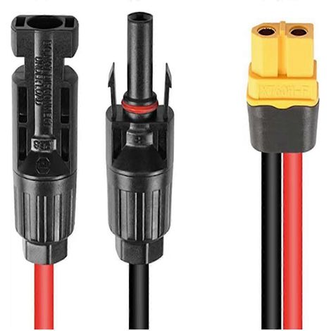Câble solaire vers XT60, rallonge de charge 12AWG, connecteur de panneau solaire vers connecteur XT60 pour S (1/5)