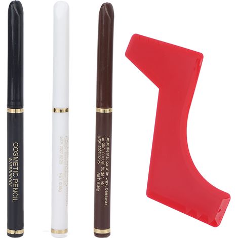 Kit de Stylo à Barbe Imperméable et Anti-transpiration, Outil Ergonomique de Modelage avec Gabarit (1/5)