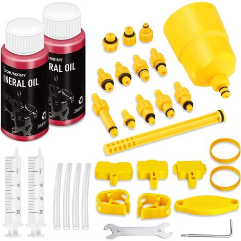 Kit de Purge Frein Gamme de Freins à Disque Hydrauliques, Y Compris Le Liquide de Frein Minéral (120ml). (1/5)