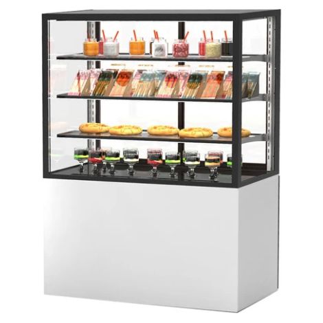Vitrine Neutre avec Base 100 Serie Integra - 1000 x 600 x 1400 mm et Avec Accès Frontal - Sayl