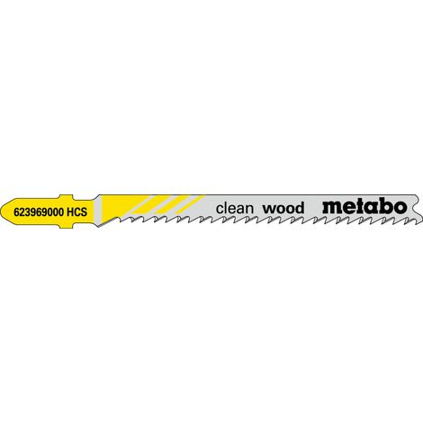 Metabo 5 Stichsägeblätter clean wood 74/ 2,7 mm, HCS, mit Eintauchspitze (1/3)