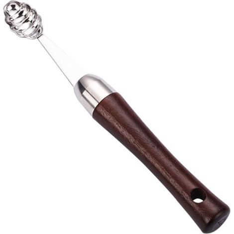 Cuillère à Glace Boule en Acier Inoxydable Manche Bois Confortable (1/5)