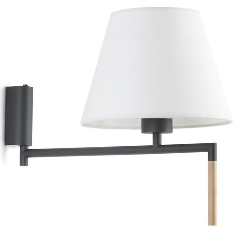 RON Aplique de pared gris oscuro/blanca 64400-10 (1/5)