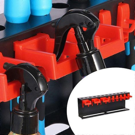 Étagère de rangement en plastique pour outils de nettoyage automobile, pour un garage propre et rangé. (1/4)