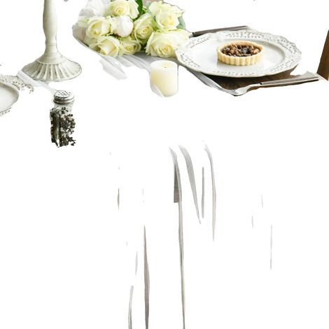 Runner da tavola, design trasparente, poliestere resistente, 1 pezzo, bianco, 75x1000 cm (1/2)
