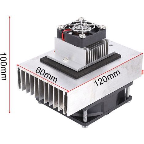 Ortviai Mini climatiseur/refroidisseur 12 V CC, module Peltier 60 W, modèle XH-X200, aluminium, 120 x 100 x 80 mm (1/4)