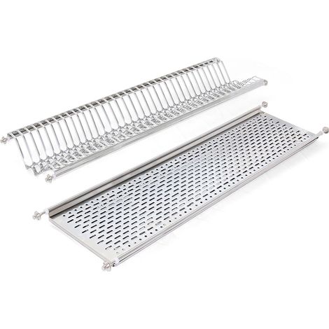Emuca Escurreplatos para módulos altos, módulo 1.000mm, Acero inoxidable