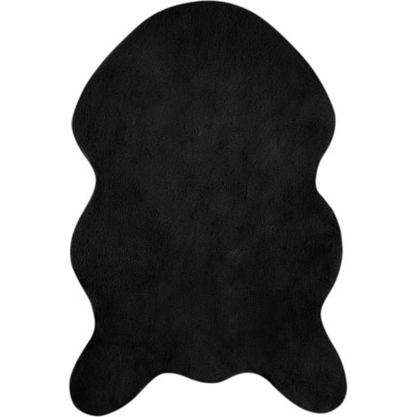 Maison Exclusive - Tappeto antiscivolo in sintetica di coniglio OLITE Nero