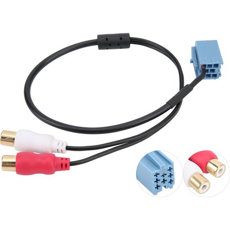 Câble AUX 8 broches stéréo audio adaptateur remplacement pour autoradio Bora Blaupunkt (1/5)