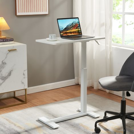 Tavolo per Notebook Klirg con Piano Regolabile in Altezza - Bianco [en.casa] (1/5)