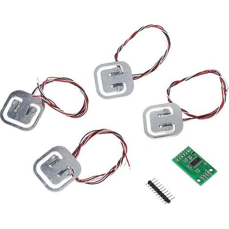 Kit de 4 capteurs de force de 50 kg pour balance humaine et module HX711 AD à monter soi-même outils de mesure de poids et de résistance pour Arduino (1/5)