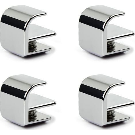 4 Pièces Boutons Porte Douche, Pinces à Verre Peuvent Contenir du Verre de 3 à 6 mm D'épaisseur, Douche Armoire Poignée pour Portes Douche, Portes en Verre, Portes Coulissantes,Sans Perçage (1/4)