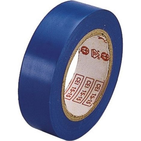 poly pool - rotolo 10 m nastro isolante 0,13 x 15 mm azzurro