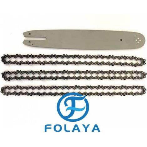 Guide de tronçonneuse 30 cm, 3 chaînes de 44 maillons, pas 3/8LP, jauge 1,3 mm pour tronçonneuse
