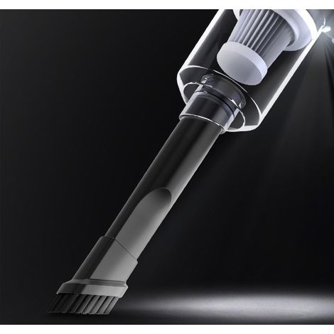 Aspirateur à main 120 W pour surfaces sèches et humides, aspiration puissante de 6 000 Pa, sans fil, pour voiture et maison, noir. (1/4)
