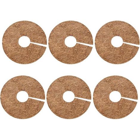 6 pièces Tapis de Coco Plantes, Disque de Protection Plante, Tapis de Noix de Coco Disque paillis Pot Tapis de Protection des Plantes pour Le Jardin de l'hôtel à la Maison (20 cm) (1/5)