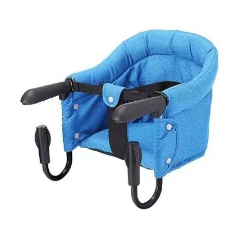 Babytisch und -stuhl, faltbar, 33 x 22,8 x 30 cm, mit Anti-Rutsch-Clip, Tragkraft 18 kg, blau (1/4)