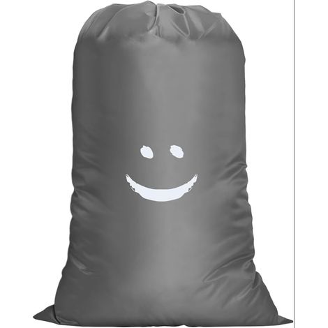 Sac à Linge Large, 120L Sacoche à Linge Pliable, Sac Visage Souriant avec Cordon de Serrage, Sacs de Linge Pliables pour Hôtel Dortoir Voyages (1/5)