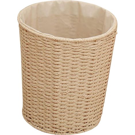 Rattan Abfallkorb aus Papierseil und Eisen Leichter