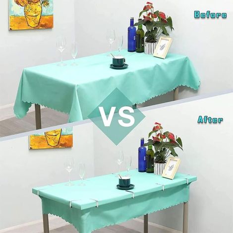 Pince Nappe,12 pièces 7.5 x 4.5 cm Pinces à Nappe en Acier Inoxydable pour Table de Jardin Exterieur, pour Une épaisseur de Bureau de 2 à 4 cm (1/3)