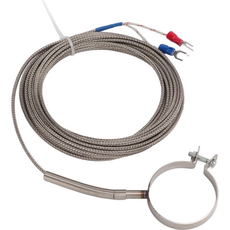 Sonde de contrôle de température multi-tailles à filetage thermocouple haute sensibilité et large plage de mesure (0‑400°C) pour l'industrie (5 mètres) (1/5)