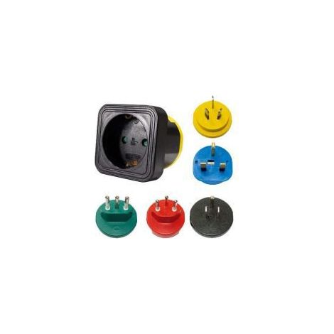 STECKY Reiseadapter mit 5 Ländermodulen 230V 16A mit Etui IP20