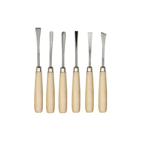 Scalpelli per stucco con manico in legno - W-25700