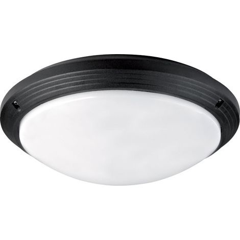 Aric – Hublot d'extérieur rond E27 IP65 noir – Résistant aux chocs IK10 – 75W max – Non inclus – 1745 (1/4)