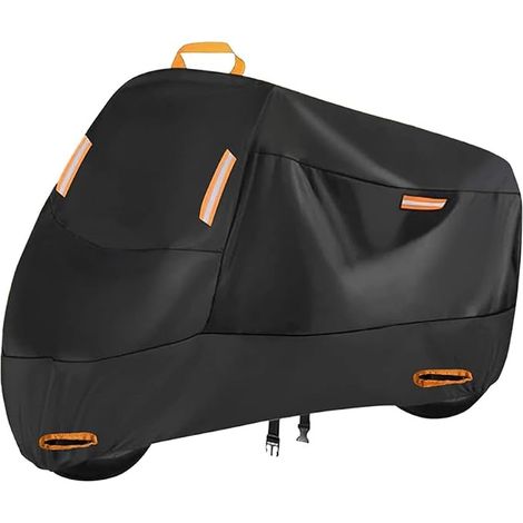 Wasserdichte Motorradabdeckung, ganzjährig geeignet, staubdicht, UV-Schutz, Outdoor-Rollerabdeckung, 210D, abriebfest – Motorradabdeckung L (1/4)