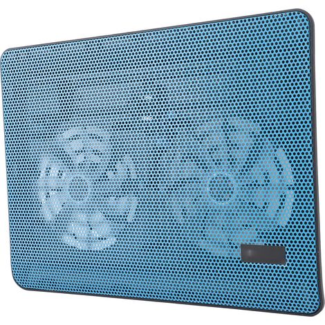 Support de refroidissement pour ordinateur portable, refroidisseur à double ventilateur, fonctionnement silencieux, diamètre des trous : 1,5 mm, accessoire de jeu pour ordinateurs portables jusqu'à 17 (1/5)