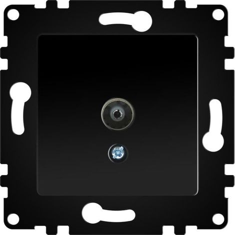IluminaShop - Modulo Empotrable Toma Intermedia TV Negro IP20 Serie wLux (1/3)