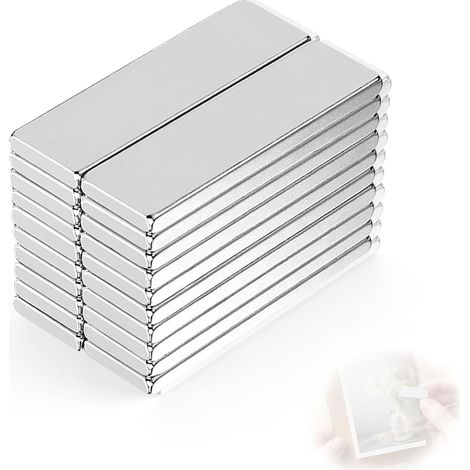 20 Aimants Néodyme Autocollants 30x10x2mm Puissants (1/5)
