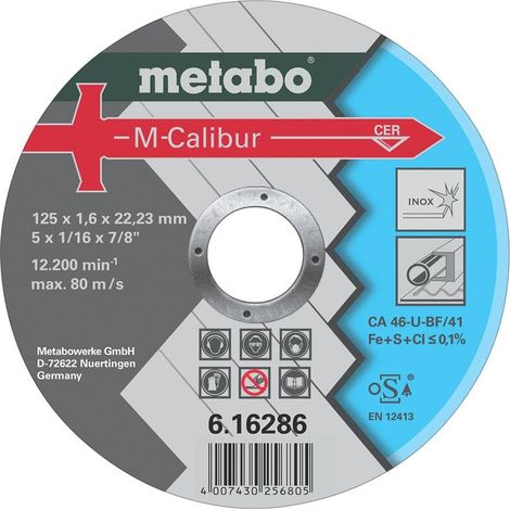 Metabo M-Calibur 125 x 1,6 x 22,23 Inox, TF 41 (616286000) (1/3)