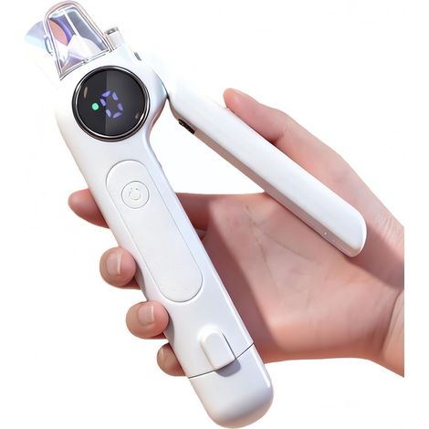 Coupe-ongles électrique pour chiens et chats avec LED et écran numérique, rechargeable USB, sécurité anti-coupure trop courte