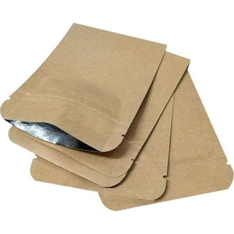 Lot De 50 Sacs Mylar Refermables Papier Kraft, 6X8Cm[F135] (1/4)
